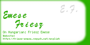 emese friesz business card